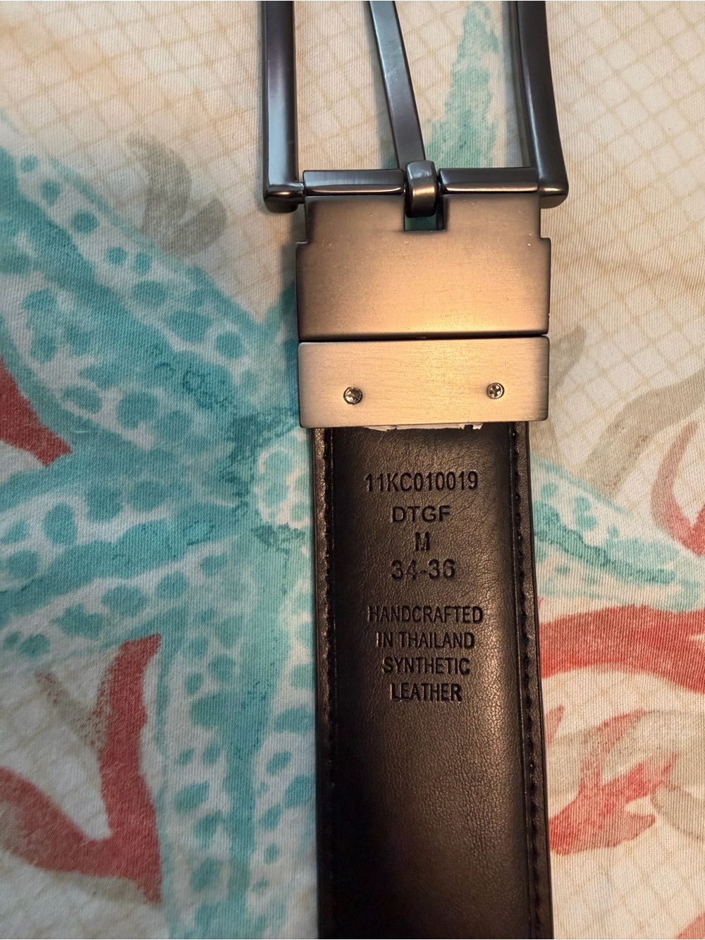 Reaction Kenneth Cole Brown Belt with Silver Buckle